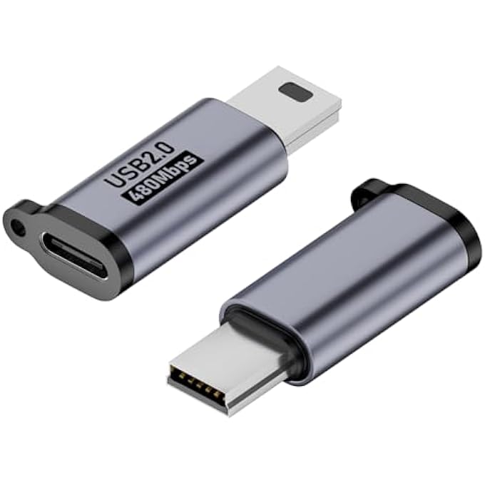 rayihni محول ميكرو USB أنثوي إلى USB نوع C ذكري 480 ميجابت في الثانية 18 واط 5 فولت 2 أمبير 2 قطعة محول نوع C أنثوي إلى ميكرو USB/ميني USB للهواتف/الأجهزة اللوحية/الكمبيوتر الشخصي - Image 1