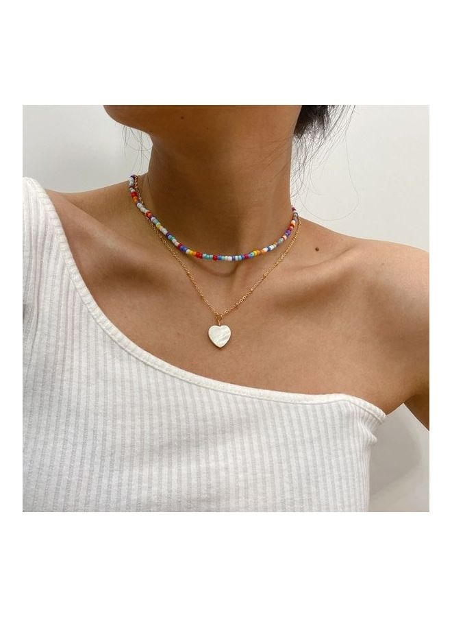 NIBEMINENT 2-Piece Heart Decor Simple Necklace - Image 2