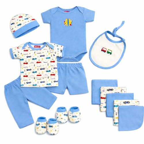VParents Honey Punch New Born Baby Gift Set (Blue, Pack of 13) - Image 1