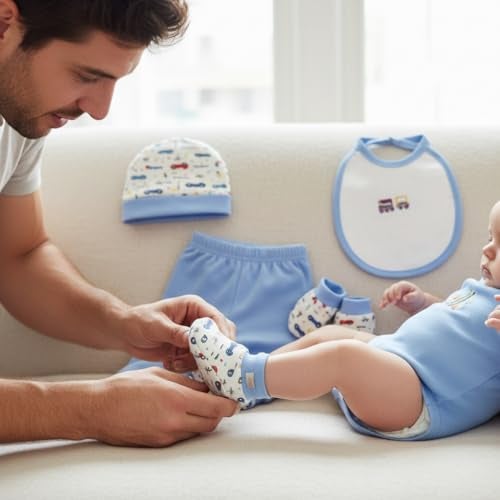VParents Honey Punch New Born Baby Gift Set (Blue, Pack of 13) - Image 5