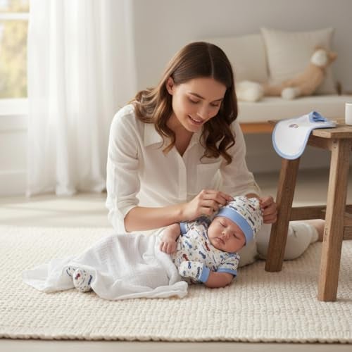 VParents Honey Punch New Born Baby Gift Set (Blue, Pack of 13) - Image 4