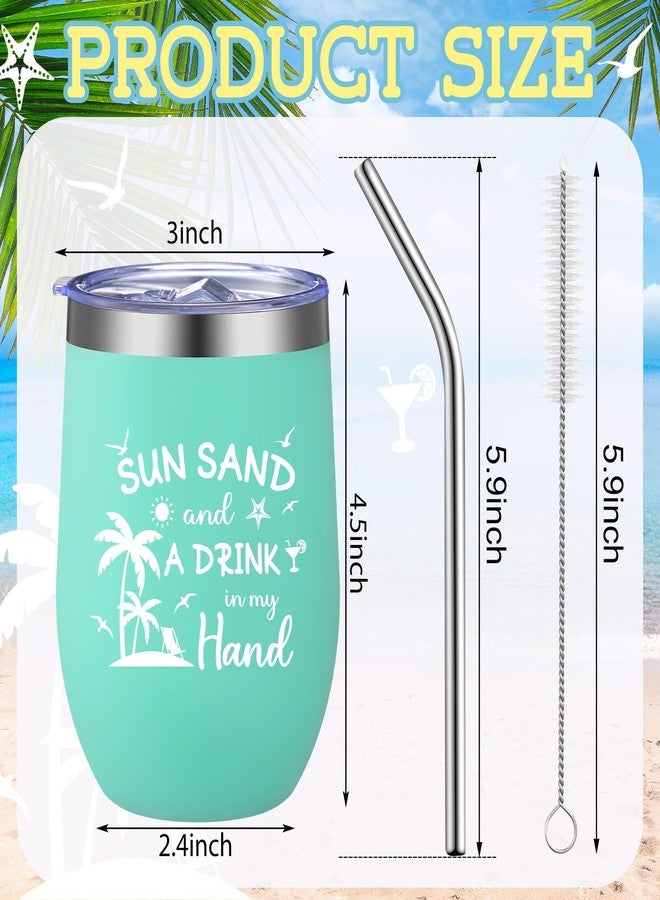 Patelai 4 Pcs Beach Girls Trip Tumbler Cups for Women Summer Beach Trip Gifts Favors Travel Gifts 12oz Vacation Cups for Friend Sister Vacation Organization - Image 2