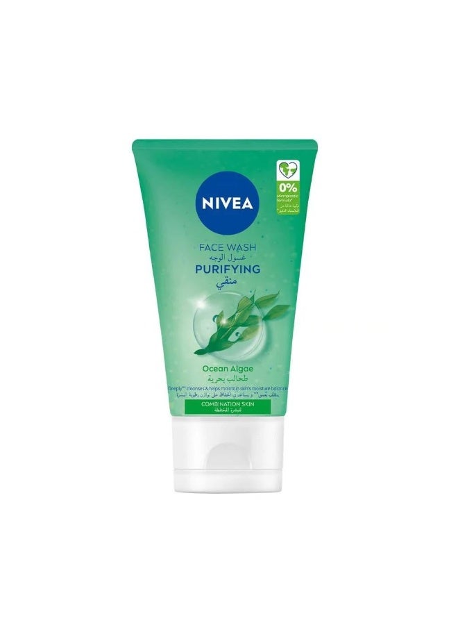NIVEA Purifying Seaweed Face Wash for Combination to Oily Skin 150ml