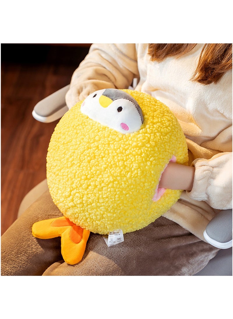 1-Piece Cute Tempura Fried Shrimp Penguin Cute Plush Toy Tempura Fried Shrimp Gray Penguin Doll Cartoon Hand Warmer Plush Pillow 35Cm  - Image 4
