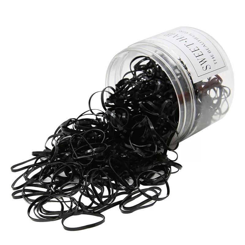 Generic Disposable Small Rubber Band Black Adults Head Rope Female ins Mori Style Hair Band Female Rubber Band Hair Tie Headwear Black boxed