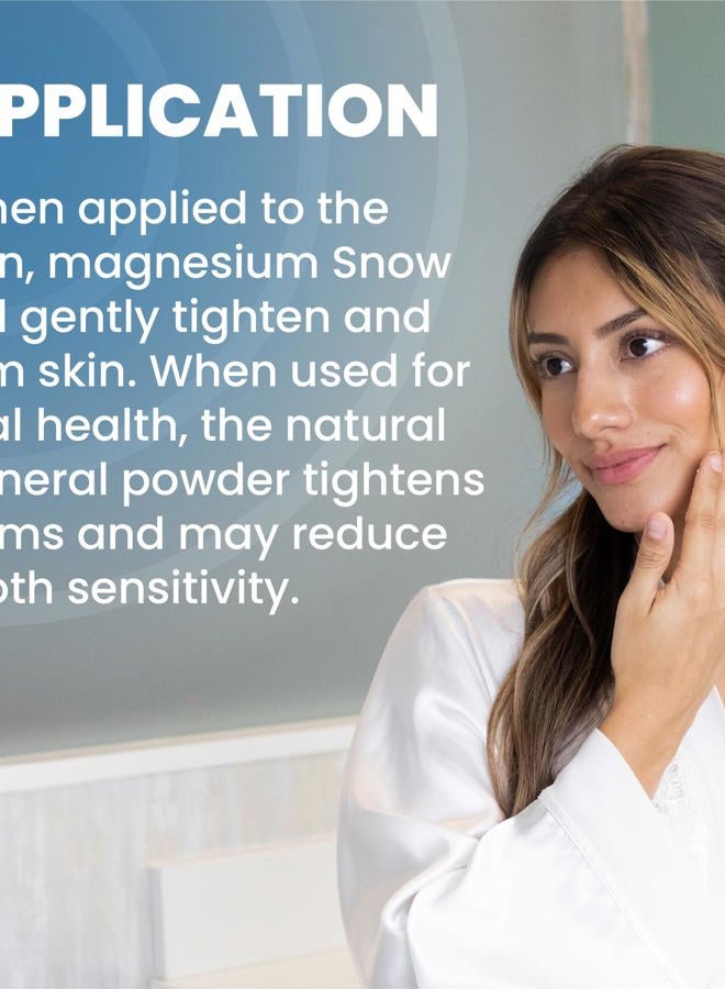 Health and Wisdom Heath and Wisdom Magnesium Snow - Magnesium Bath Soak, Magnesium Soak Bath, Magnesium Carbonate Powder, Magnesium for Bath, Calm Magnesium Powder, Magnesium Foot Soak, Magnesium for Skin - 0.35 Ounces - Image 5