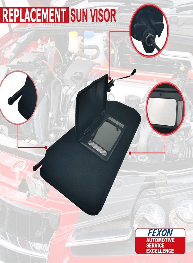 FEXON واقيات شمس FEXON قطعتين، جهة السائق اليسرى وجهة الراكب اليمنى، مزودة بإضاءة LED ساطعة مُحسّنة، بديلة لسيارات كورفيت C5 شيفروليه موديلات 1997-2004، بديلة للأرقام 10442033 و10442034 - Image 4