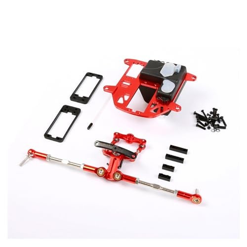 FLMLF Alloy CNC Symmetrical Steering with Equipment Warehouse Kit for 15 HPI ROFUN BAHA KM ROVAN Baja 5B 5T 5SC Rc Car Parts Red - Image 5