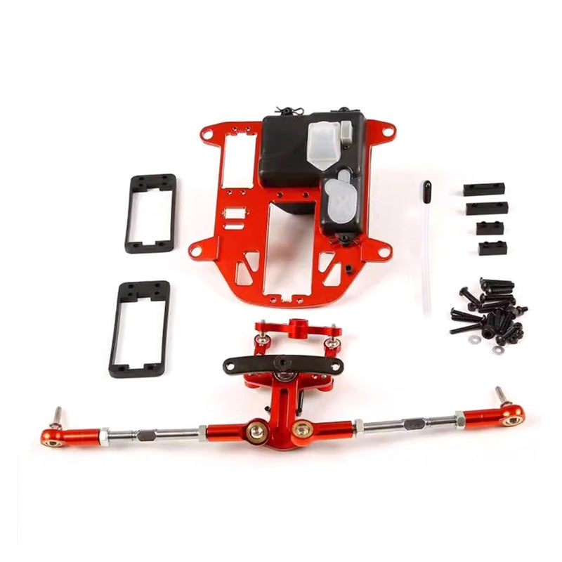 FLMLF Alloy CNC Symmetrical Steering with Equipment Warehouse Kit for 15 HPI ROFUN BAHA KM ROVAN Baja 5B 5T 5SC Rc Car Parts Red - Image 3