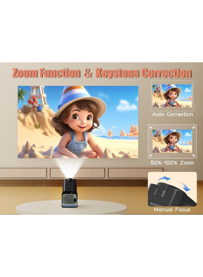 ELTRAZONE HY320 NTV Smart Portable Projector with Native 1080P & 320 ANSI Lumens – Built-In Official TV Apps & ChatGPT Voice Assistant – 5G WiFi, Bluetooth 5.2, Compact Design for Home Theater, Outdoor Movies & Streaming Entertainment  - Image 5