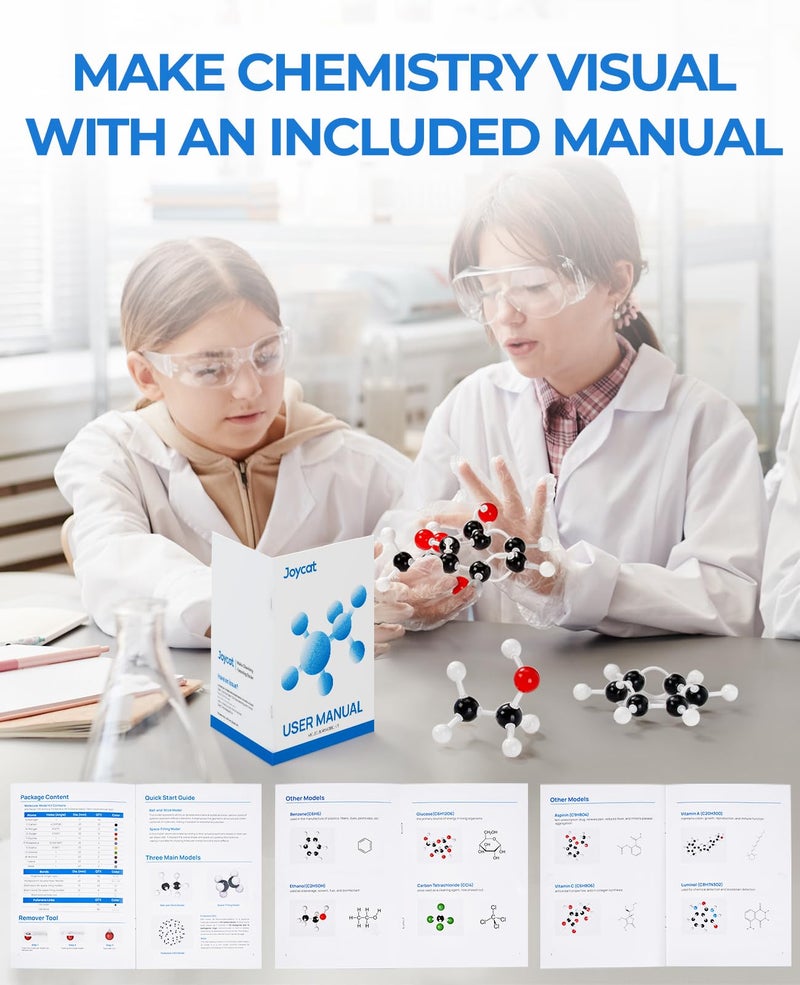 JoyCat Molecular Model Kit (404 pcs), Organic Chemistry Molecule Science Gifts for Ochem and Inorganic Students and Teachers - Image 4