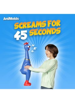 Animolds Giant Chicken 70cm, hug it and hear it screams for 45s max. 6 assorted colors.