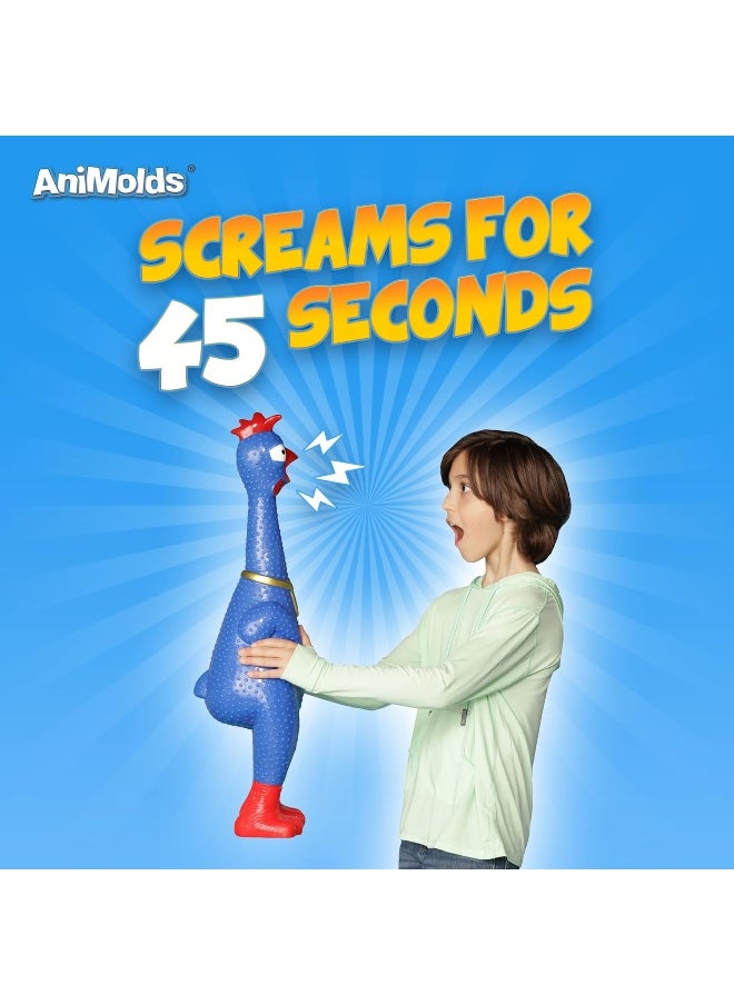 Animolds - Animolds Giant Chicken 70cm, hug it and hear it screams for 45s max. 6 assorted colors. - Image 1