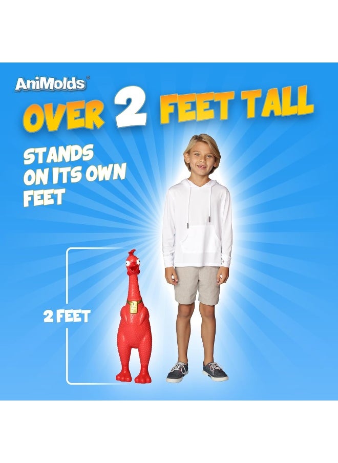 Animolds - Animolds Giant Chicken 70cm, hug it and hear it screams for 45s max. 6 assorted colors. - Image 1