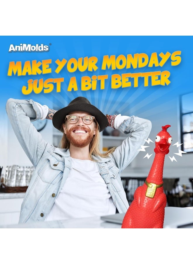 Animolds - Animolds Giant Chicken 70cm, hug it and hear it screams for 45s max. 6 assorted colors. - Image 1