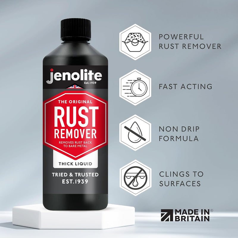 All condition fit Rust Remover Thick Liquid | 500ml | Non-Drip Formula | Fast Acting Thixotropic Rust Remover For Metal | Removes Rust Back To Bare Metal | Suitable For Use On Vertical Surfaces Protective coating - Image 1