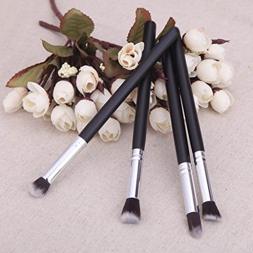 KYLIE Soft Horse Bristle Pencil Brush- Black, Silver, Set of 4 - Image 2