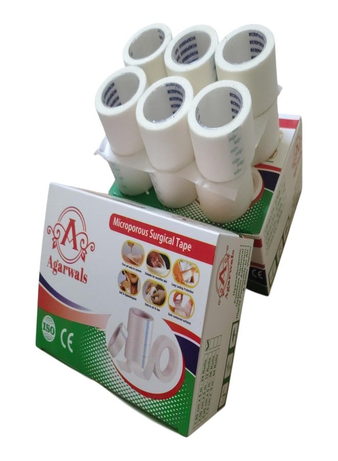 Agarwals Microporous Surgical Paper Tape 1 Inch x 5 Meters (Pack of 12) | Breathable Hypoallergenic Medical Tape for Wound Dressing & Bandage Fixing | Easy Tear, Strong Adhesion - Image 4