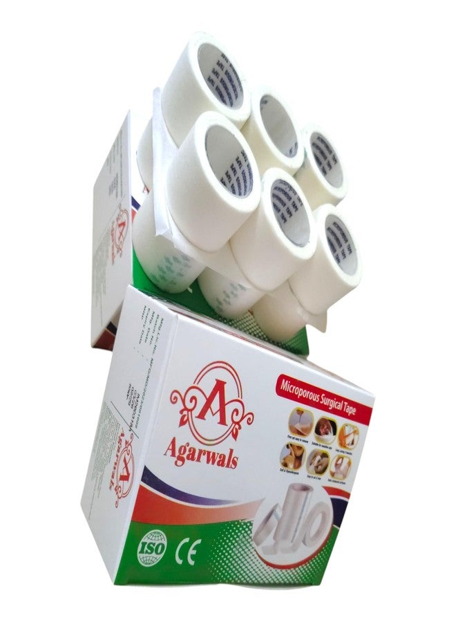 Agarwals Microporous Surgical Paper Tape 1 Inch x 5 Meters (Pack of 12) | Breathable Hypoallergenic Medical Tape for Wound Dressing & Bandage Fixing | Easy Tear, Strong Adhesion - Image 3