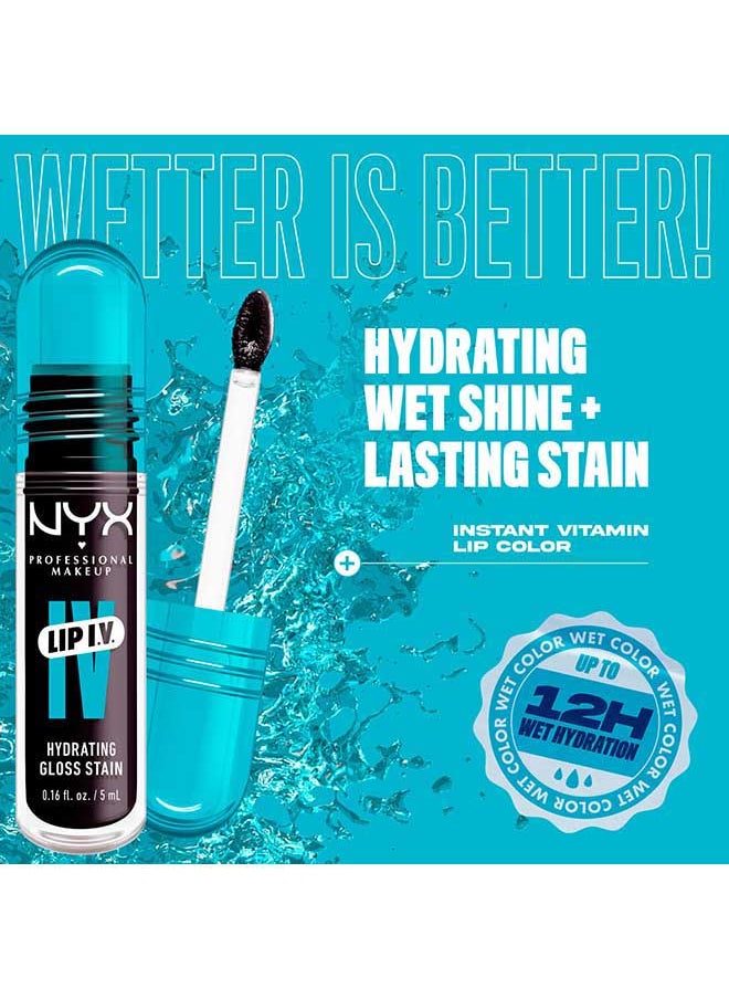 NYX PROFESSIONAL MAKEUP Lip Iv Hydrating Gloss Stain Lip Gloss Up To 12Hr Hydration High Pigment Wet Shine Finish Grape Gushin'  - Image 5