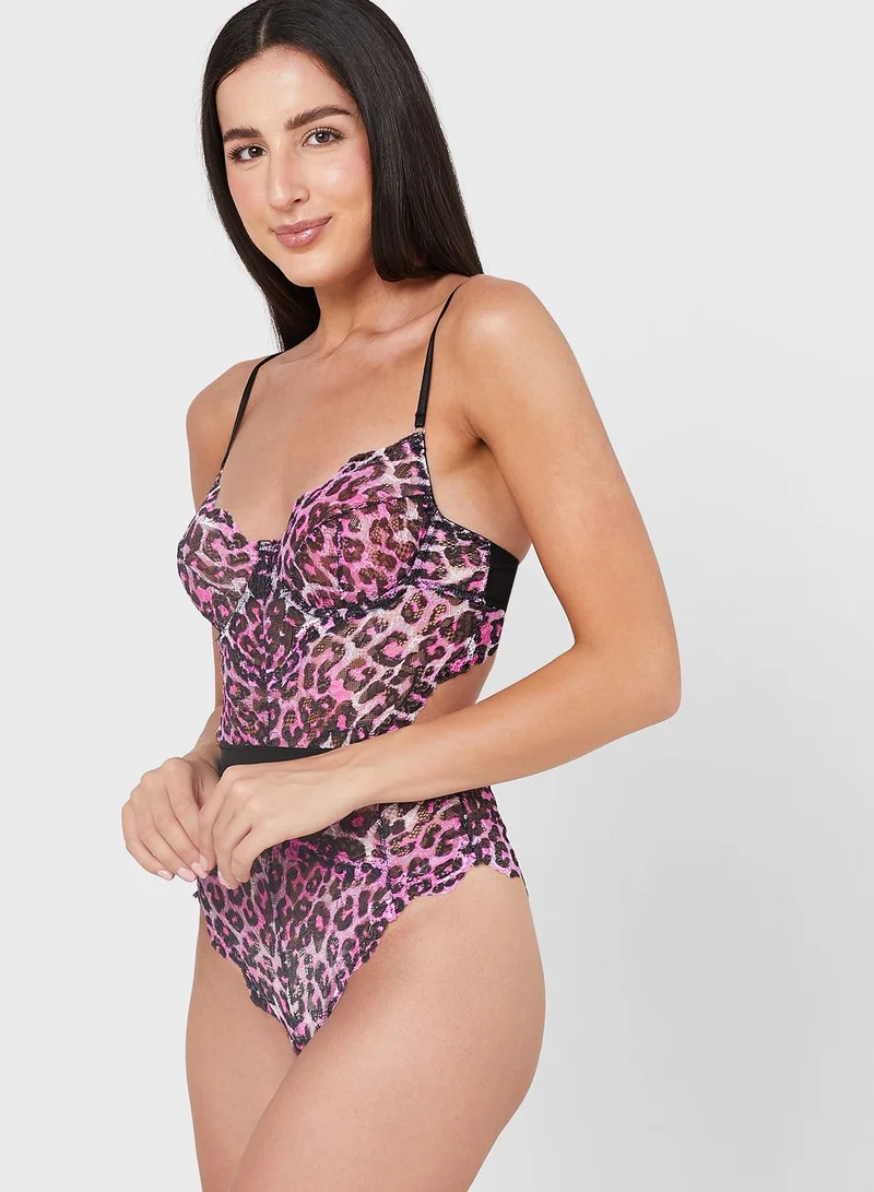 Ann Summers Printed High Leg Body