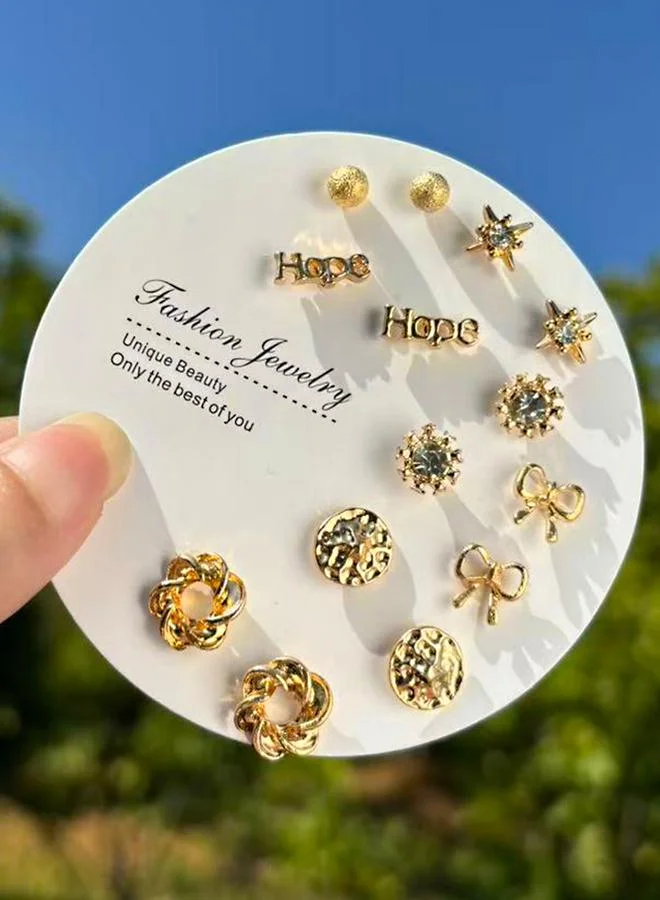 تايك تو Set of 7 - Bow Stud Earrings