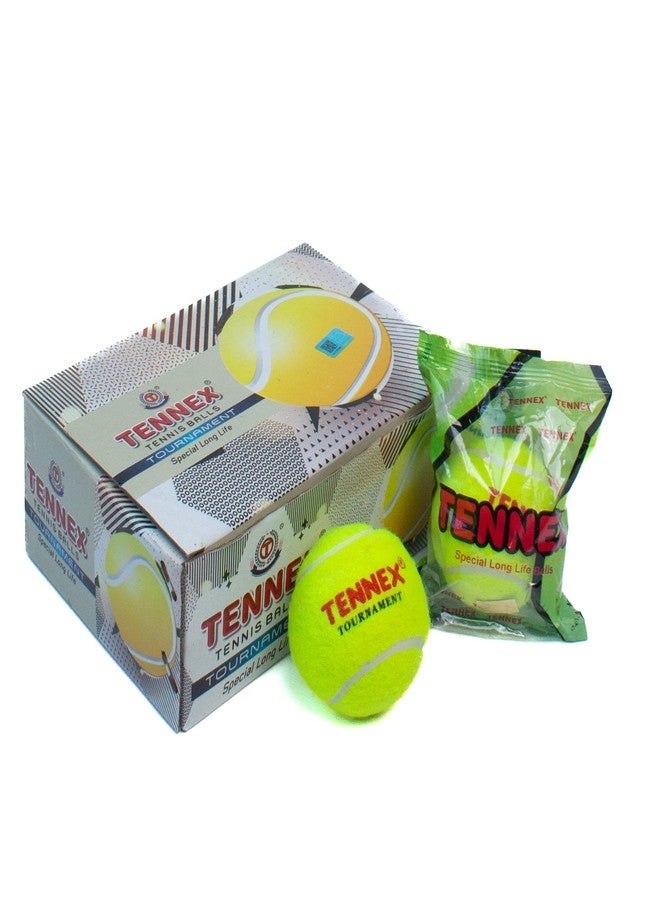 TENNEX Tennis Ball - Lightweight, Durable for Tennis/Cricket Training (Pack of 6, Extra Light Yellow) - Image 2