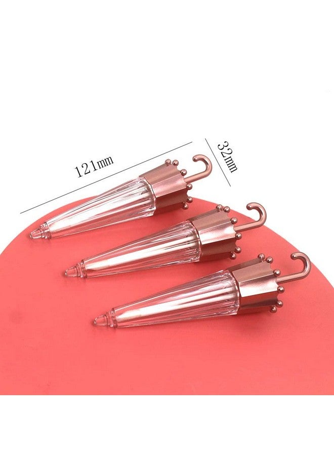 كوسيديا 20 قطعة فارغة على شكل مظلة أنبوب ملمع الشفاه 5 مللي حاويات أنابيب ملمع الشفاه اللطيفة مع حاوية تعبئة مستحضرات التجميل - Image 3