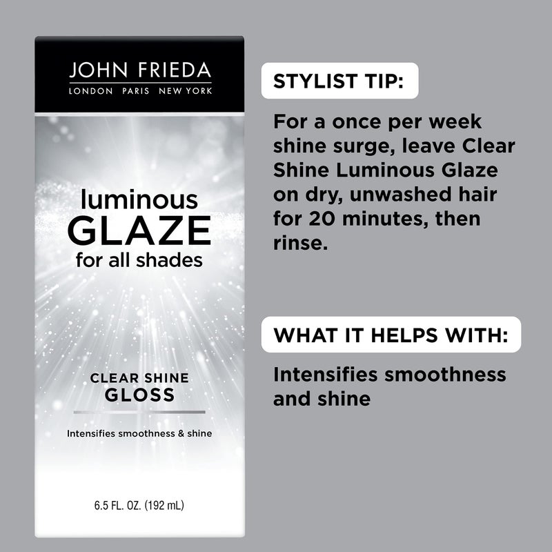 John Frieda جون فريدا لامع جليز لامع شفاف، مضاد للتلاشي، جليز غني بالألوان، آمن للشعر المعالج بالألوان، 6.5 أونصات - Image 2