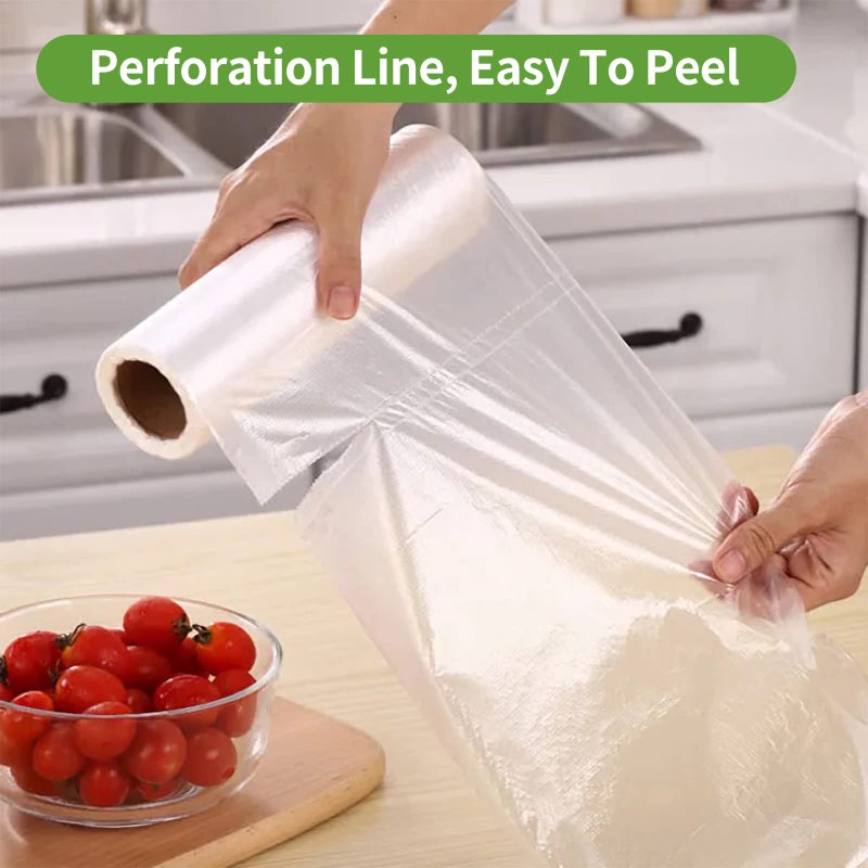 NefLaca 12"" x 16"" Plastic Produce Bags on a Roll  Food Storage  for Food Vegetables Bread  Kitchen Bags (350 pcs per Roll) - Image 3