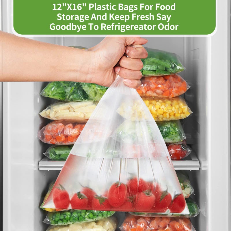 NefLaca 12"" x 16"" Plastic Produce Bags on a Roll  Food Storage  for Food Vegetables Bread  Kitchen Bags (350 pcs per Roll) - Image 4