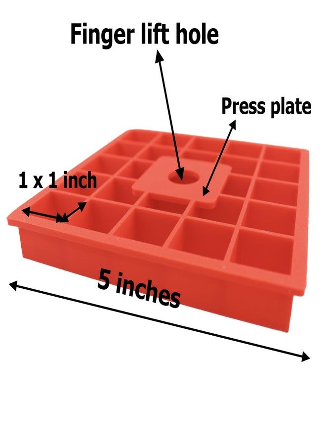 Mighty Gadget 25x1”x1"" Multi Squares Cookie Cutter (5 x 5 in) | Food Safe Material | Sturdy Design | Durable and Reusable, large, Red - Image 2