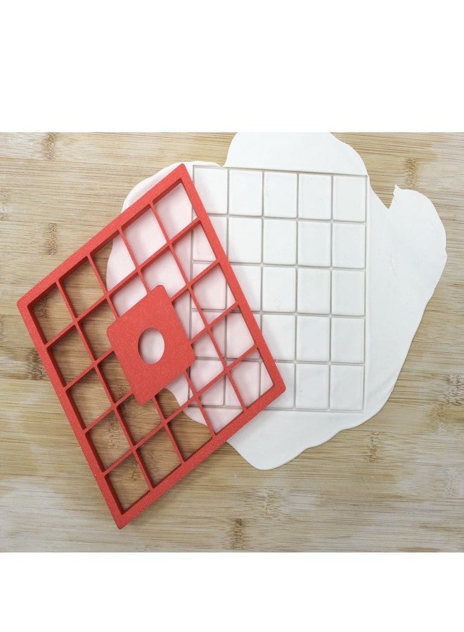 Mighty Gadget 25x1”x1"" Multi Squares Cookie Cutter (5 x 5 in) | Food Safe Material | Sturdy Design | Durable and Reusable, large, Red - Image 3