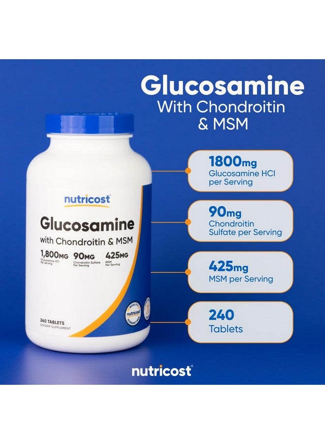 نيوتريكوست جلوكوزامين ١٨٠٠ ملغ مع كوندرويتين وميثيل سلفونيل ميثان، ٢٤٠ قرصًا، ١٢٠ حصة - غير معدل وراثيًا، خالٍ من الغلوتين - Image 5