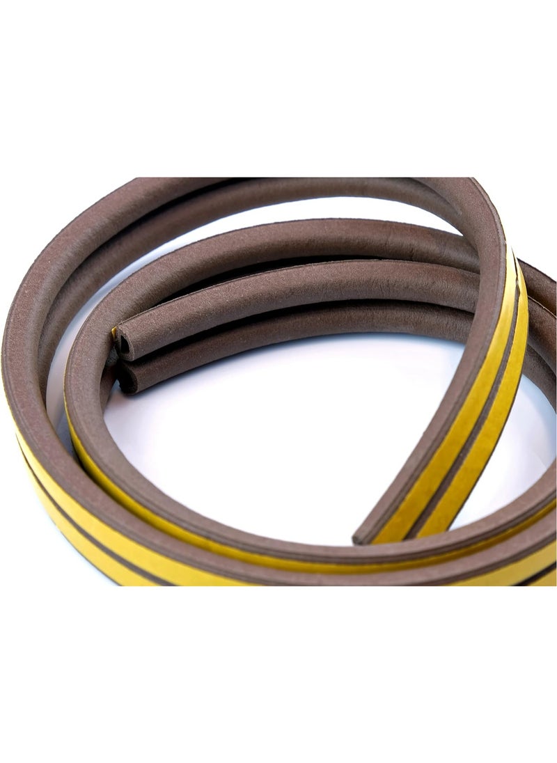 F.A.M.S Weather Stripping Door Seal, 5 Meter 2 in 1 Pack D Type for Doors and Windows, Self-adhesive Rubber Exterior Door Seal, Easy Cut to Size  - Image 3