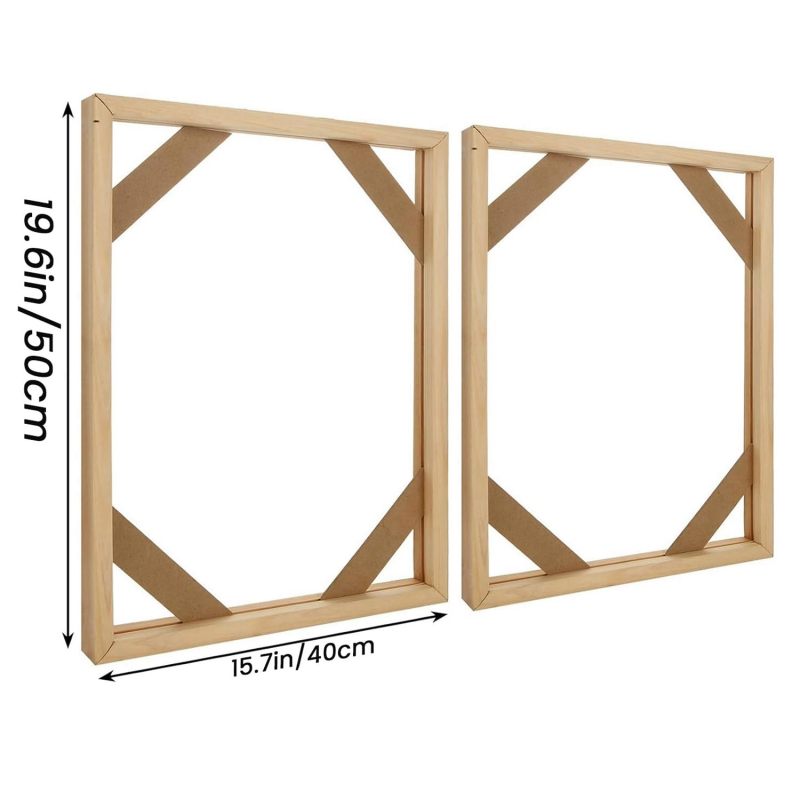 DIY Solid Wood Canvas Frame Kit 40x50cm Natural Wood Color Effortless Assembly - Sturdy Canvas Stretcher Bars for Home Studio DIY Art Projects - Image 3