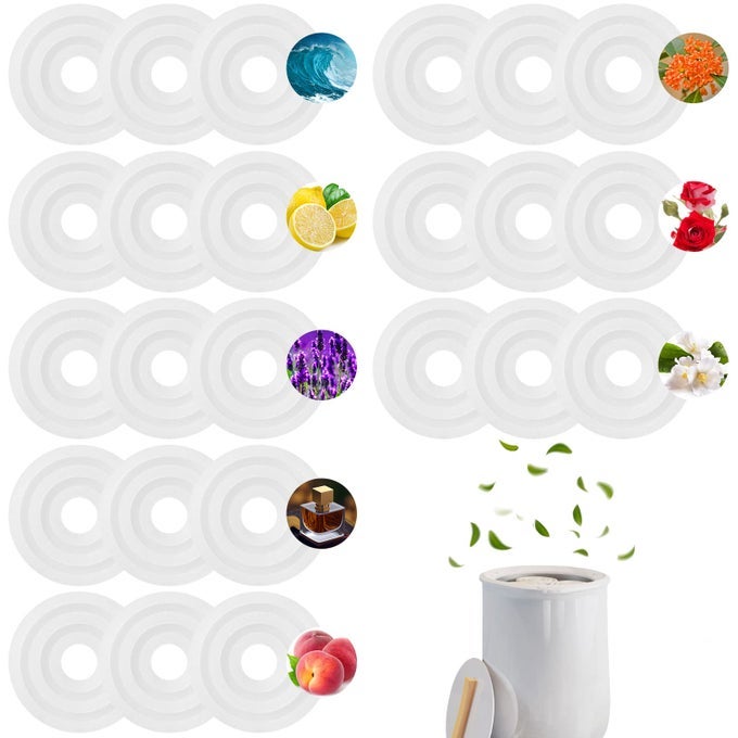 REPLACEMENT FRAGRANCE DISC TOWEL WARMER BUCKET FRAGRANCE SCENTED PADS 8 FLAVORS 24 PCS