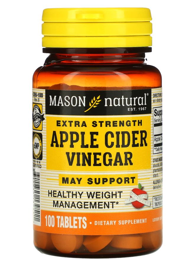 Mason Natural Extra Strength Apple Cider Vinegar 100 Tablets