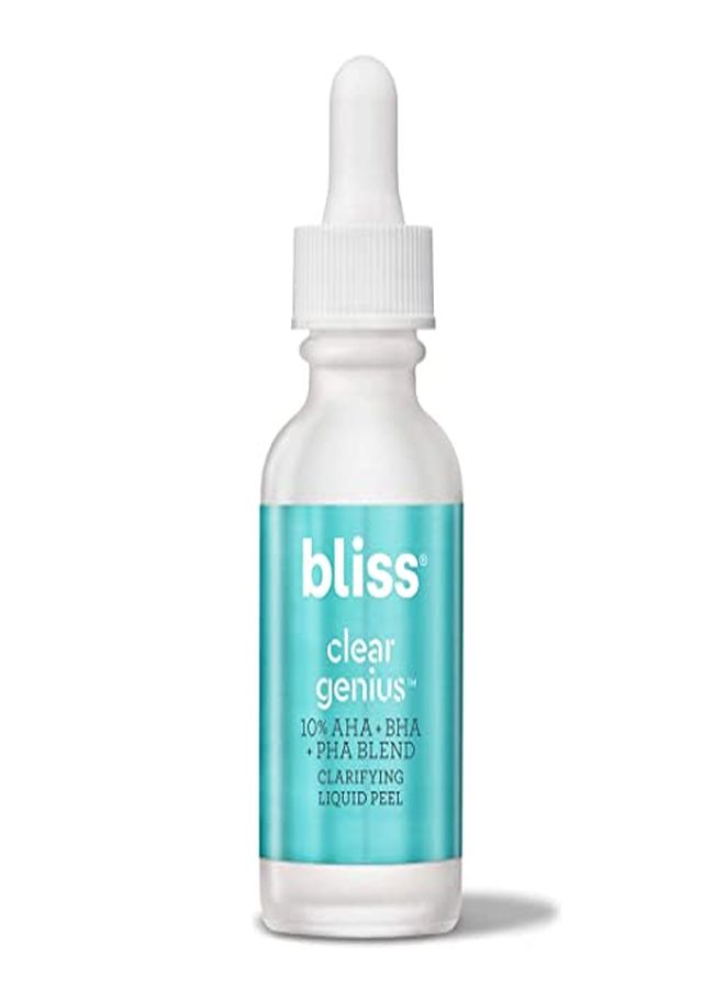 BLISS Clear Genius Clarifying Overnight Liquid Peel | Clear Pores & Exfoliate Skin | Non-Irritating | Clean | Cruelty-Free | Paraben Free | Vegan | 1 Fl Oz - Image 1
