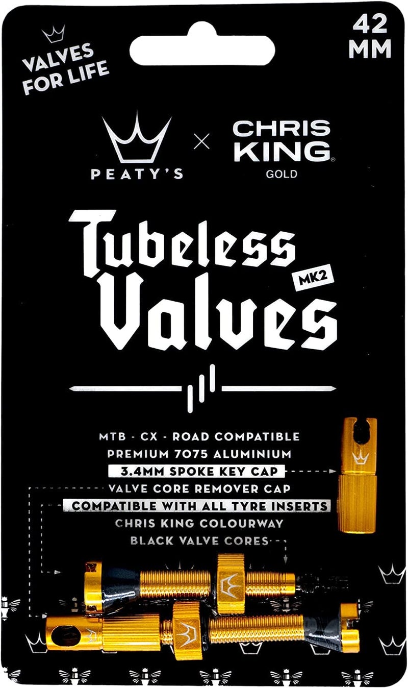 Peaty'S X Chris King (Mk2) Tubeless Valves  42Mm  Gold - Image 2