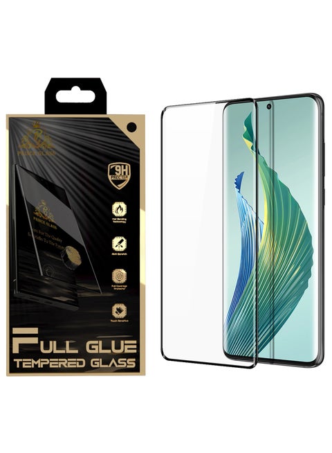 One Minute Prince Glass Screen Protector 2.5D Full Glue Full edge coverage Easy to install and remove for installation of another screen protector Comfortable texture Works well with fingerprint For Honor X9a/Honor 70