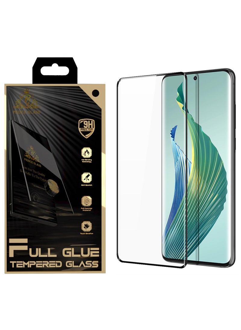 ONE MINUTE One Minute Prince Glass Screen Protector 2.5D Full Glue Full edge coverage Easy to install and remove for installation of another screen protector Comfortable texture Works well with fingerprint For Honor X9a/Honor 70  - Image 1