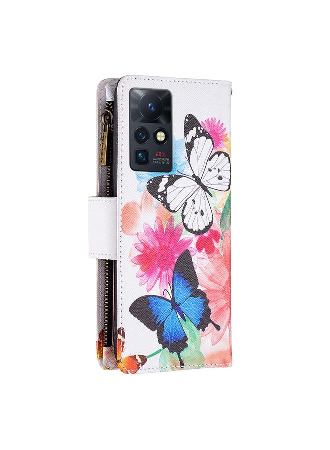 Zaboon Case For Infinix Zero X / X Pro Colored Drawing Pattern Zipper Horizontal Flip Phone Leather Case - Image 3
