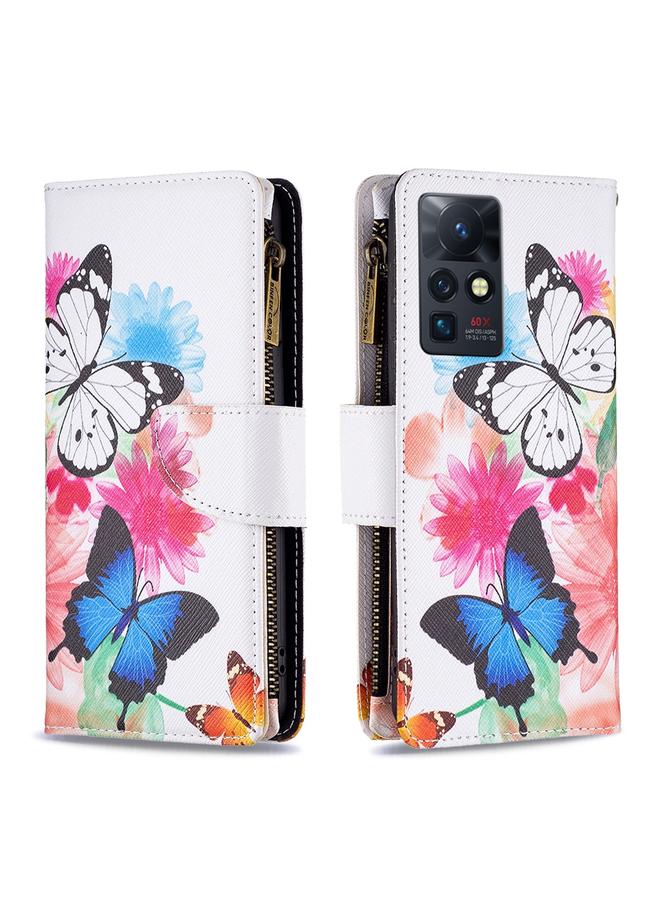 Zaboon Case For Infinix Zero X / X Pro Colored Drawing Pattern Zipper Horizontal Flip Phone Leather Case - Image 1