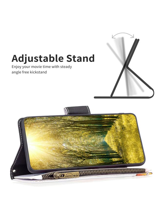 Zaboon Case For Infinix Zero X / X Pro Colored Drawing Pattern Zipper Horizontal Flip Phone Leather Case - Image 5