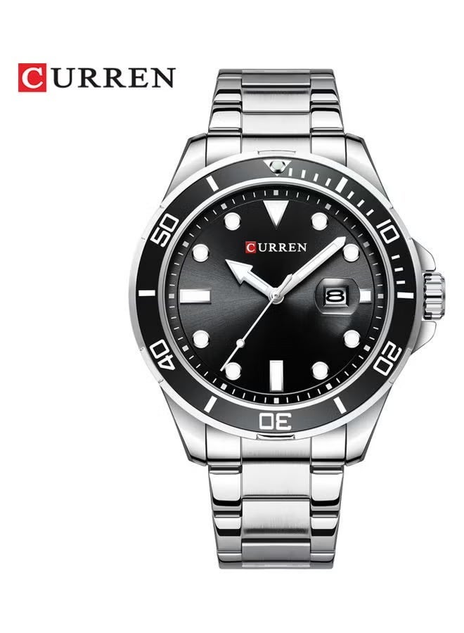 CURREN Men's Quartz Classic Wrist Watch - 47mm - Silver - Image 3