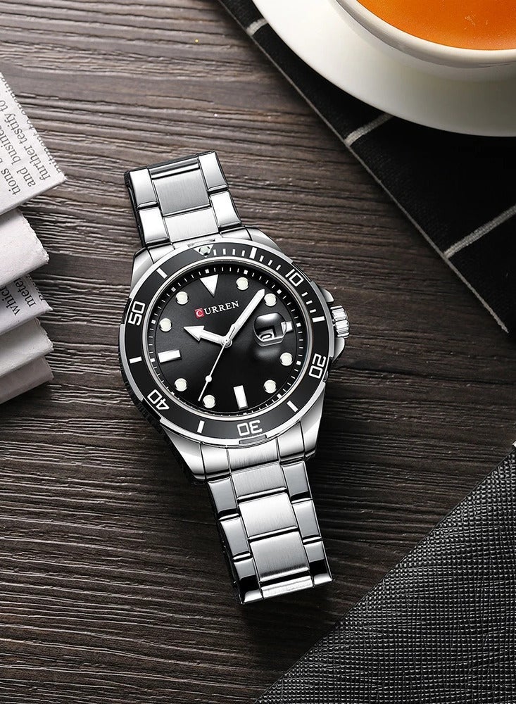 CURREN Men's Quartz Classic Wrist Watch - 47mm - Silver - Image 5