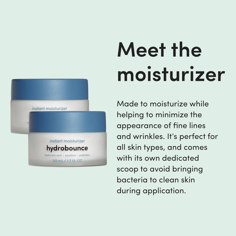 HIMS & HERS hers Hydrobounce Instant Moisturizer - Squalane Moisturizer Made for All Skin Types - Moisturizes, Smoothes Fine Lines - Contains Hyaluronic Acid, Squalane, and Probiotics - 1.7 fl Oz - Image 2