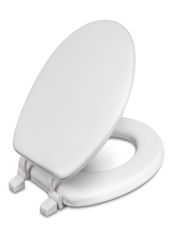 Centoco HPS20-001 Soft Round Toilet Seat, Padded Vinyl Plastic, White