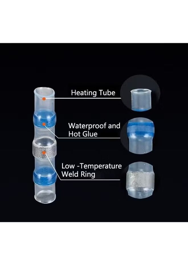 Geustos 300-Piece Water Proof Shockproof Heat Shrink Tubing, Electrical Wire Cable Wrap Assortment Electric Insulation Heat Shrink Tube Kit with Box, Industrial Heat-Shrink Tubing(5Colors) - Image 3